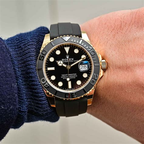 rolex yachtmaster rhodium wrist|rolex yacht master gold.